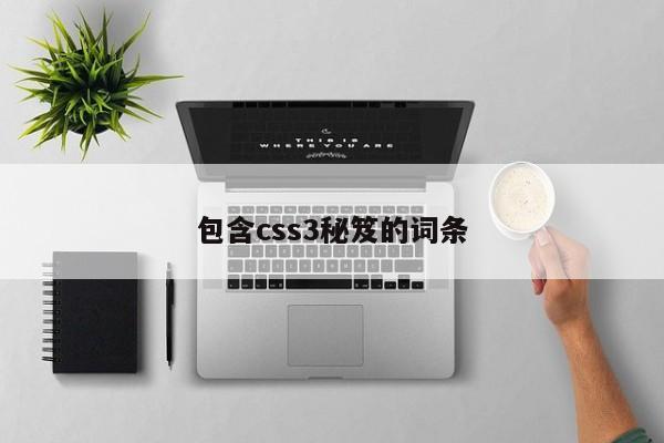 包含css3秘笈的詞條